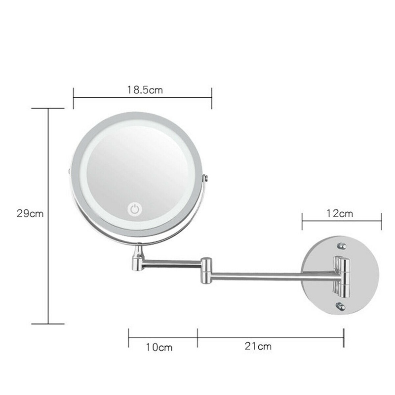 Led 10X Magnifying Makeup Shaving Vanity Mirror Bathroom Wall Mount 360°