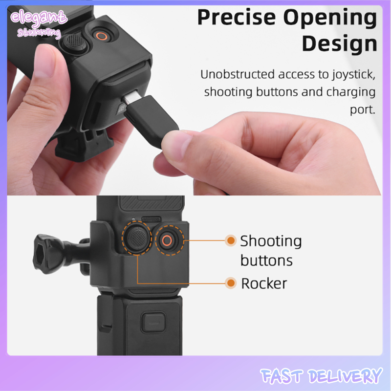 Elegantstunning gậy selfie Adapter xách tay Bộ chuyển đổi Camera thiết bị bảo vệ khung gắn kết giá mở rộng tương thích cho Osmo Túi 3 máy ảnh