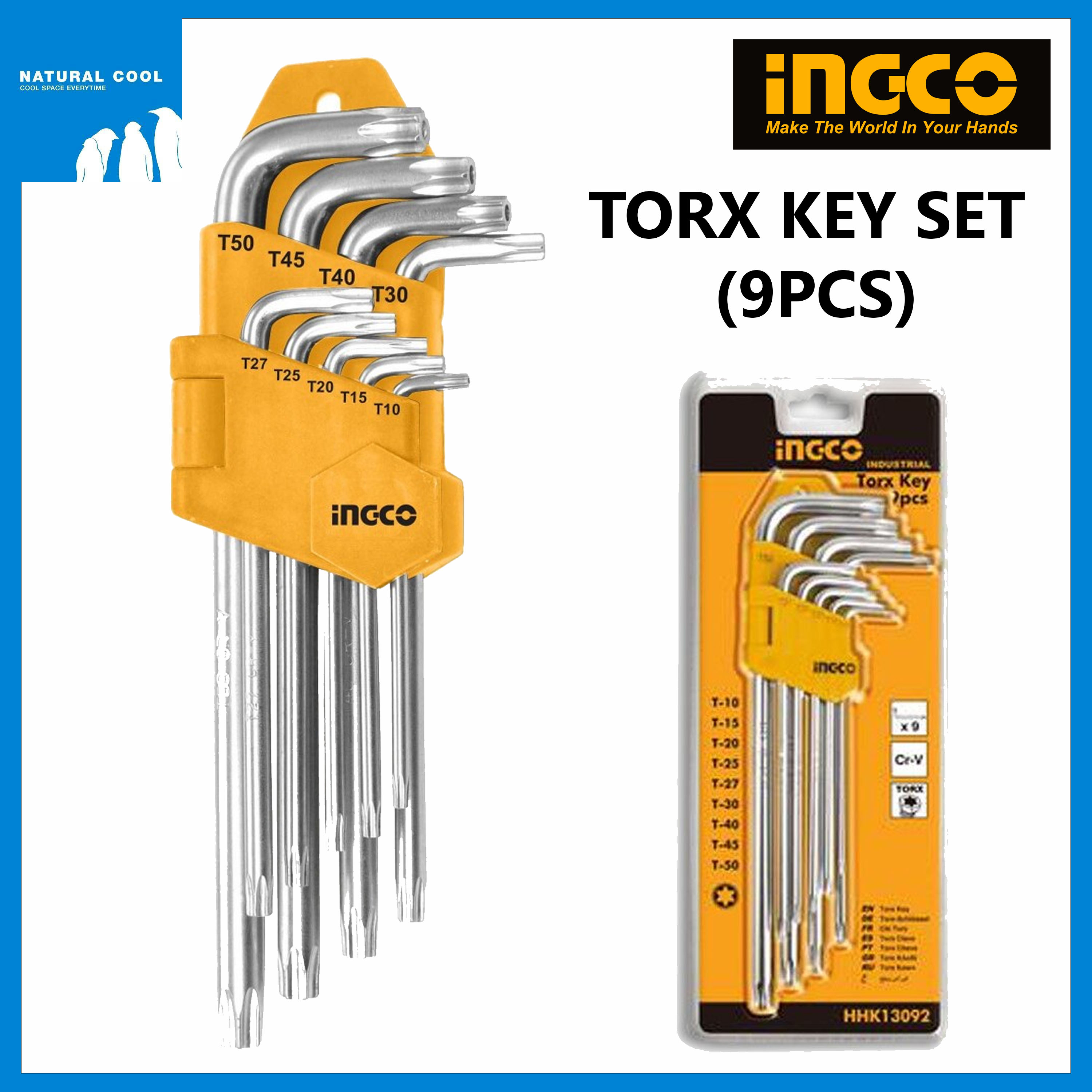 INGCO star key torx key set HHK03092 9PCS | Lazada