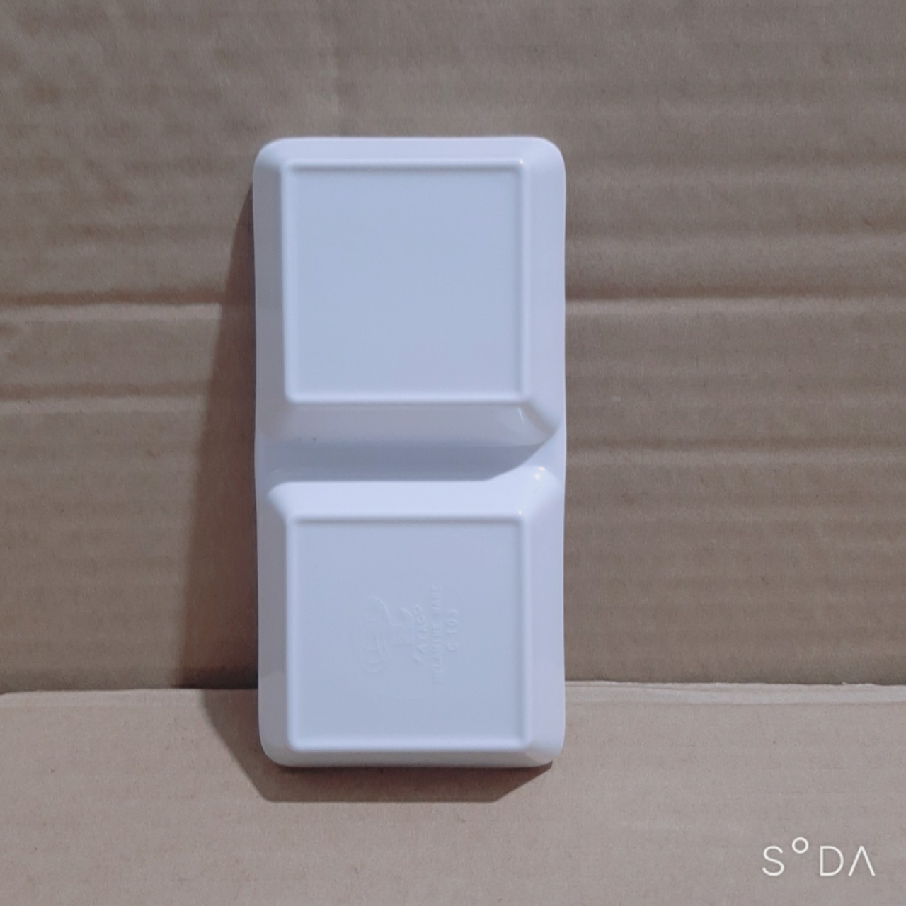 Chén chấm 2 ngăn màu Trắng Melamine C 103