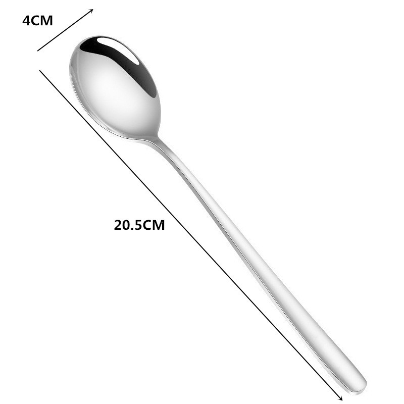 Stainless Steel Spoon Ice Tea Milkshake Coffee Multi-Purpose Spoon Tea-spoon Fashion Korean Tableware
