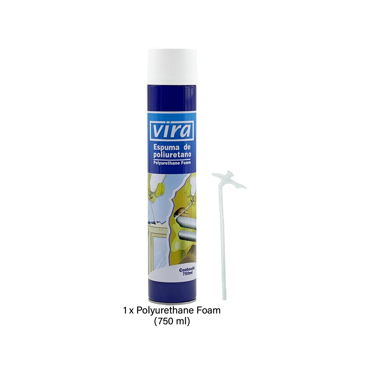 750ml Vira Polyurethane Foam PU Foam Spray Joint Spray Fill Crack ...