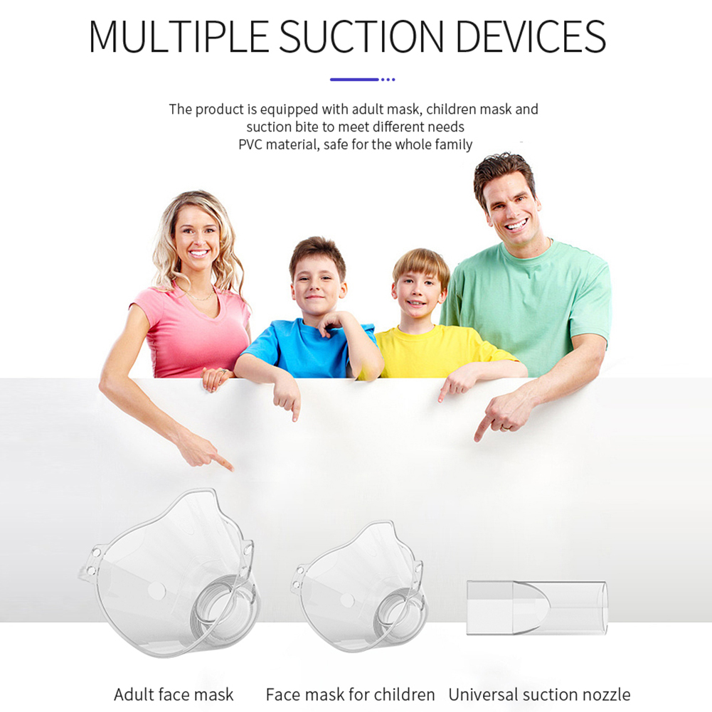 Portable Family Mesh Nebulizer Inhaler Low Noise Mini Silent Steam Humidifier Inhaler with Mask Handheld Asthma Inhaler Atomizer. 