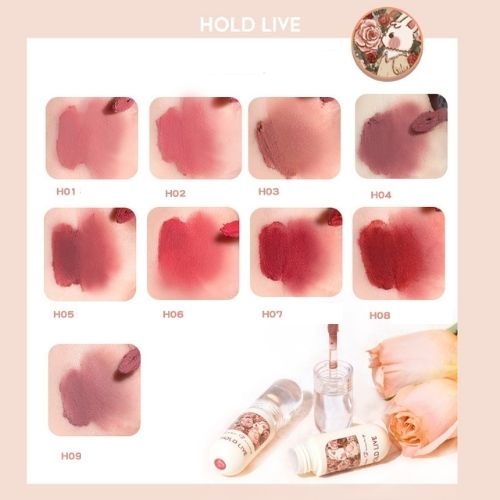 Son kem lì thỏ hoa HOLD LIVE Velvet