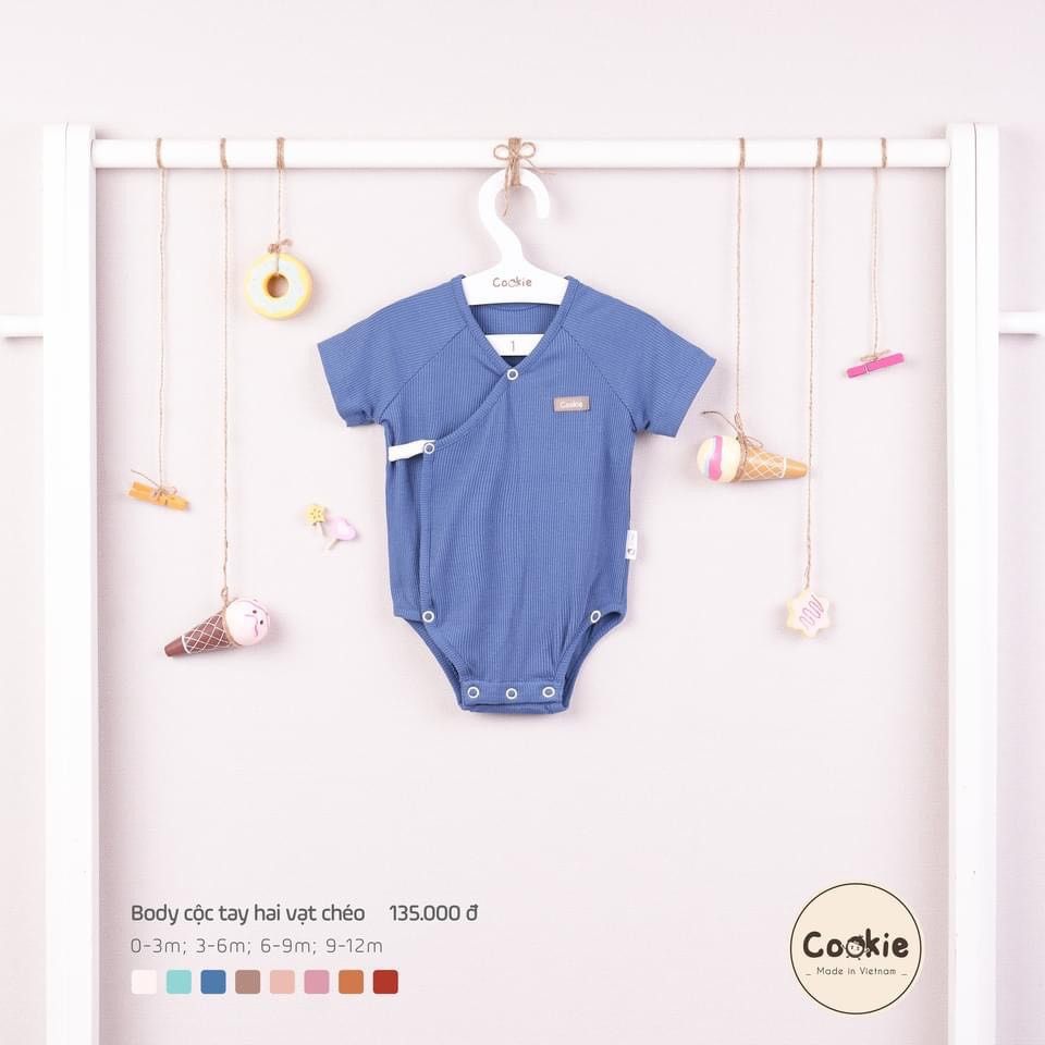 Cookie - Body chip cộc tay cotton tăm mềm, mát
