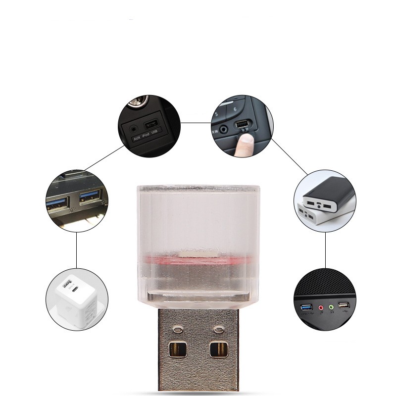Đèn led mini usb cho xe hơi đèn trang trí cho nội thất ô tô máy tính bảng-INTL
