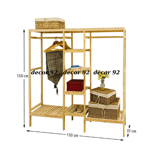 Kệ treo quần áo,tủ treo quần áo( gỗ thông )