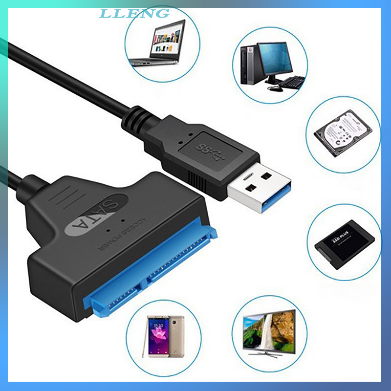 LLENG USB 3.0 to SATA 2.5" External Hard Disk Drive Adapter Reader For SSD HDD Cable