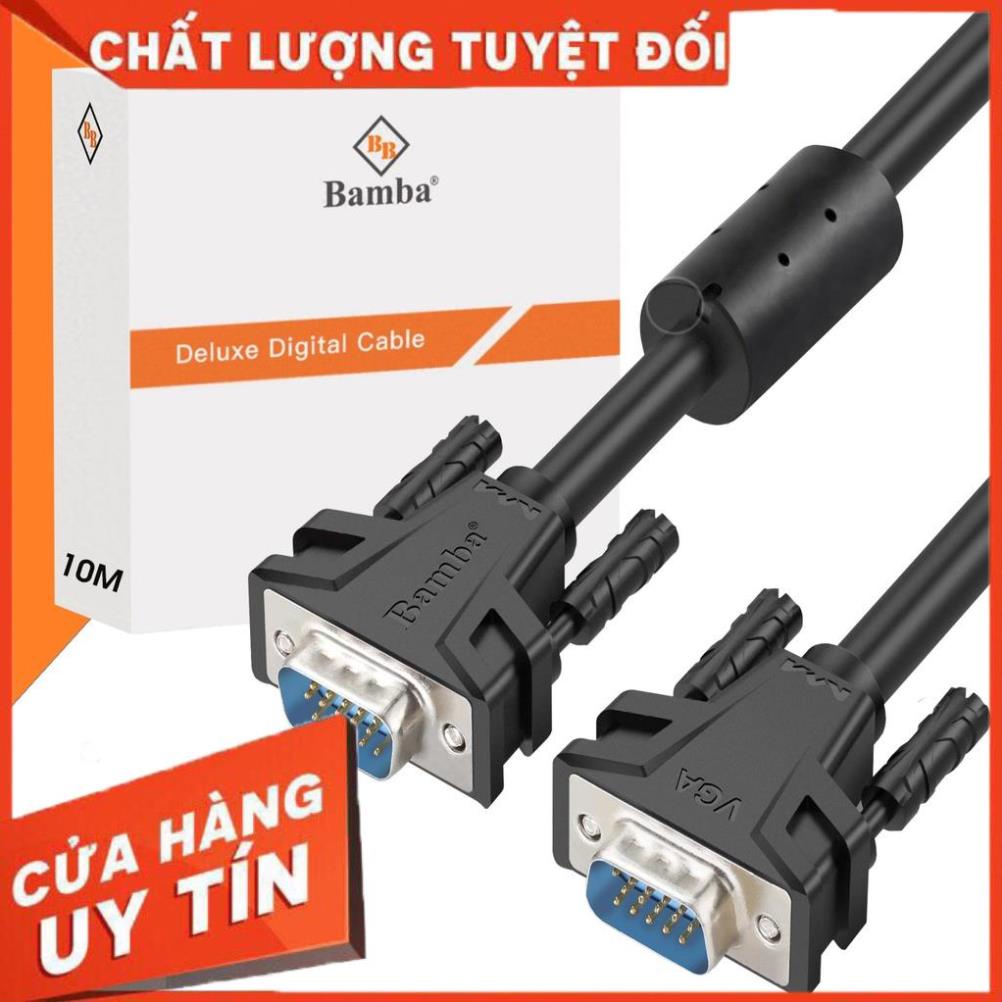 Hcm- cáp vga bamba dài 1,5m - 3m - 5m - 10m - dây tín hiệu dùng cho màn hình máy tính, cáp màn hình máy tính bamba1
