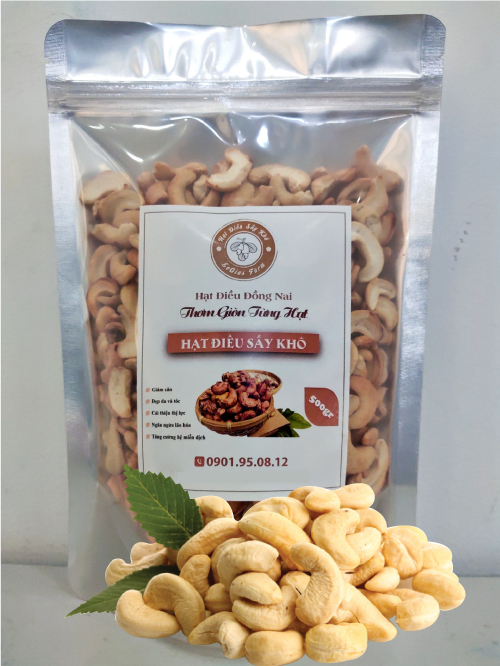 Hạt Điều Rang Muối Bể Đôi Sạch Vỏ 0.5kg