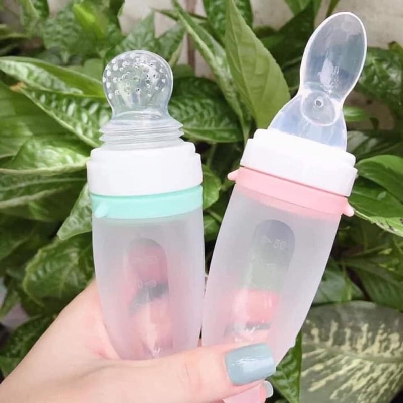 [HCM-GIÁ RẺ] Bình thìa ăn dặm cho bé Vcool kèm túi nhai.