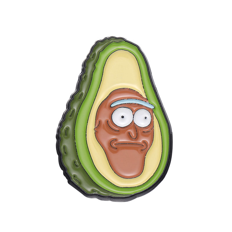 Funny Avocado Fruit Series Brooch Colored Fruit Savage Fashion Boutique Lapel Brooch Shirt Bag Badge Jewelry Gift for Children and Friends