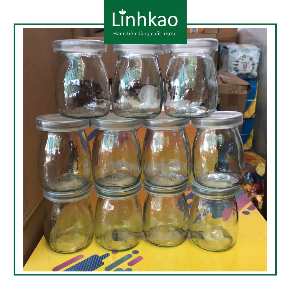 SET 12 HŨ SỮA CHUA THỦY TINH CAO CẤP 100ML