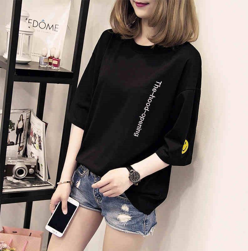 Áo thun nữ hình mặt cười Unisex