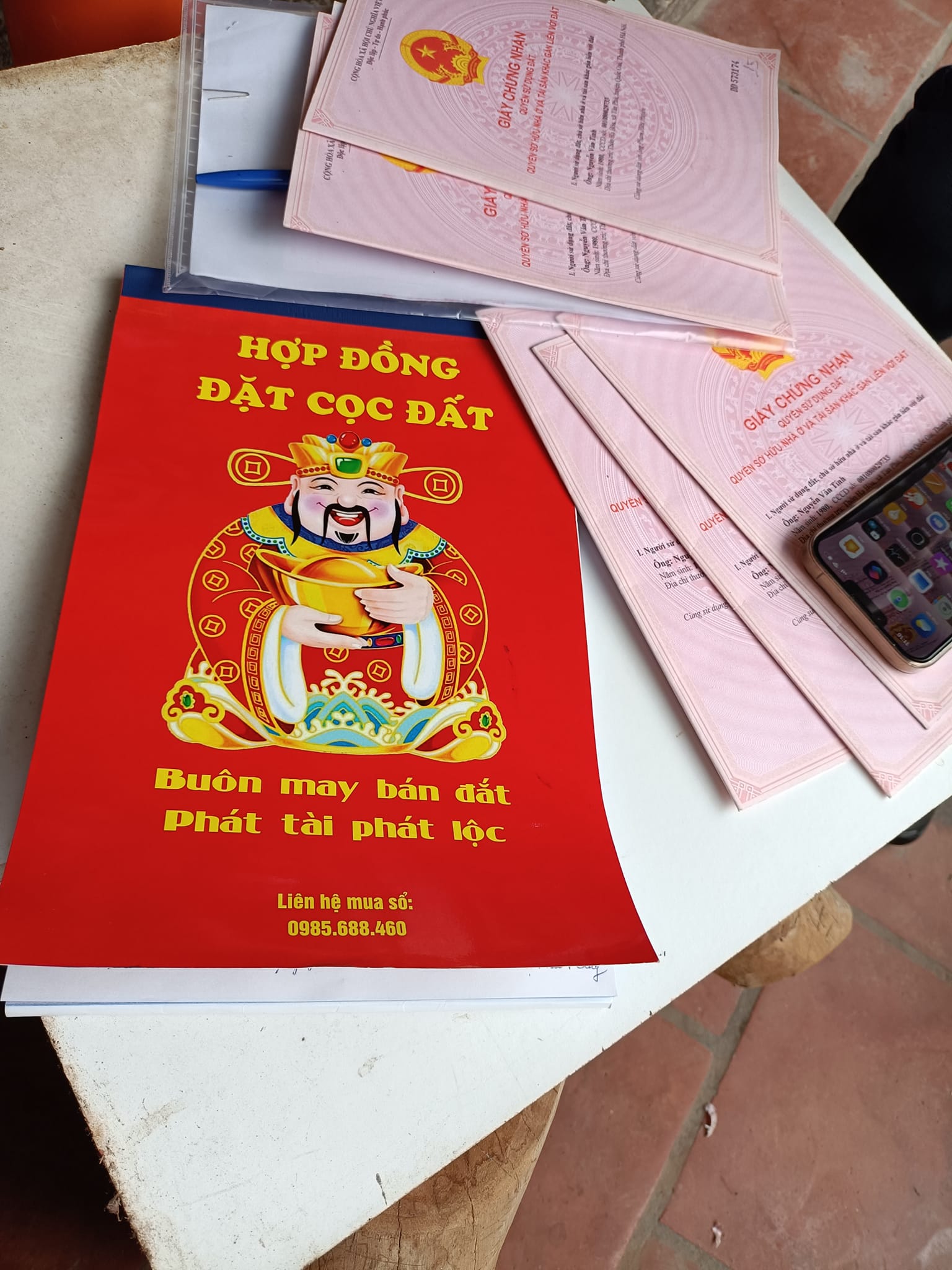 Hợp Đồng Đặt Cọc Nhà Đất 3 Liên Mẫu