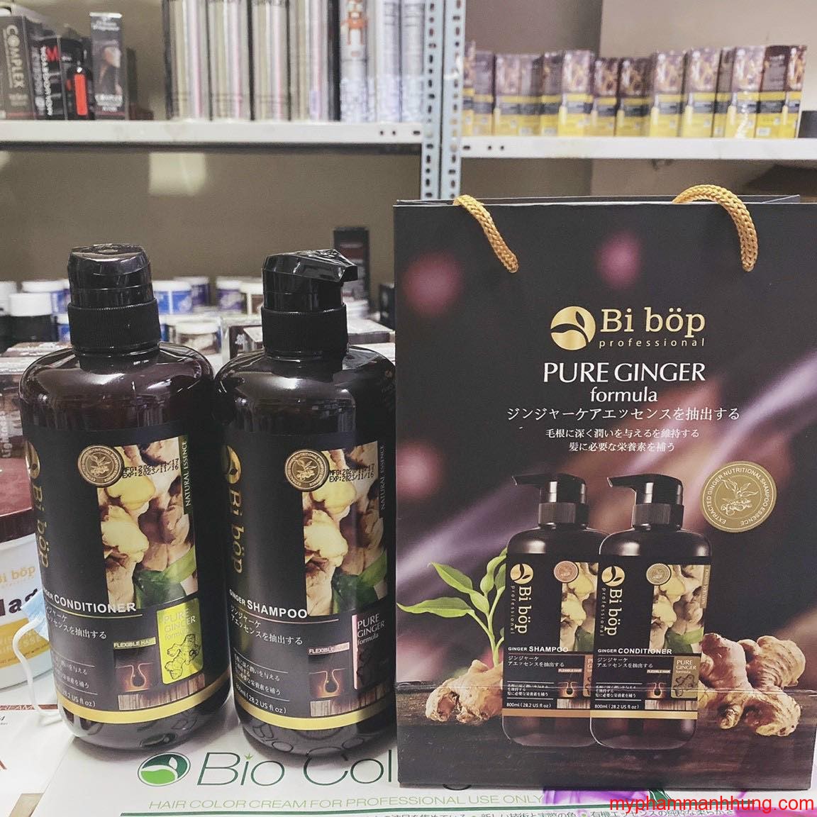 [Chính Hãng] Cặp Dầu Gội Xả Gừng Bibop Collagen