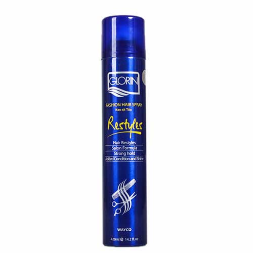 Keo xịt tóc Glorin Fashion Hair Spray 420ml - keo sịt tóc mềm/keo xịt tóc cứng