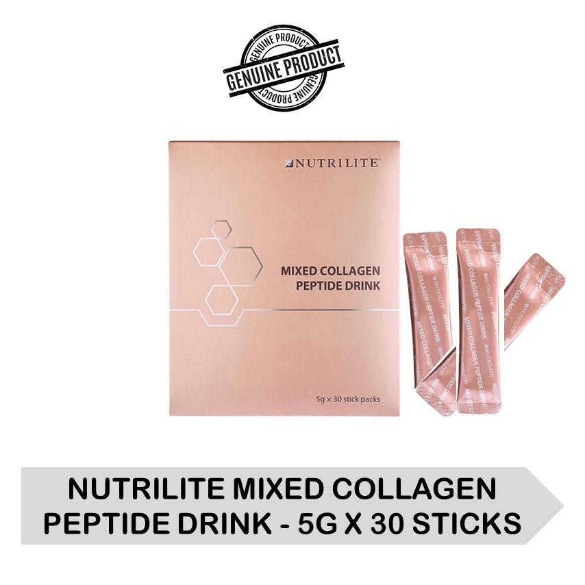 100 Original NUTRILITE MIXED COLLAGEN PEPTIDE DRINK 5G X 30 STICKS
