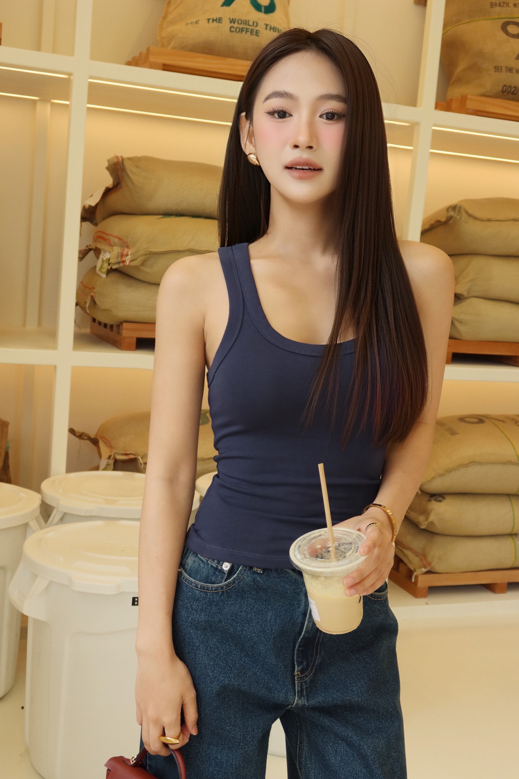 Quần jeans loang màu BASIC SONA JEANS