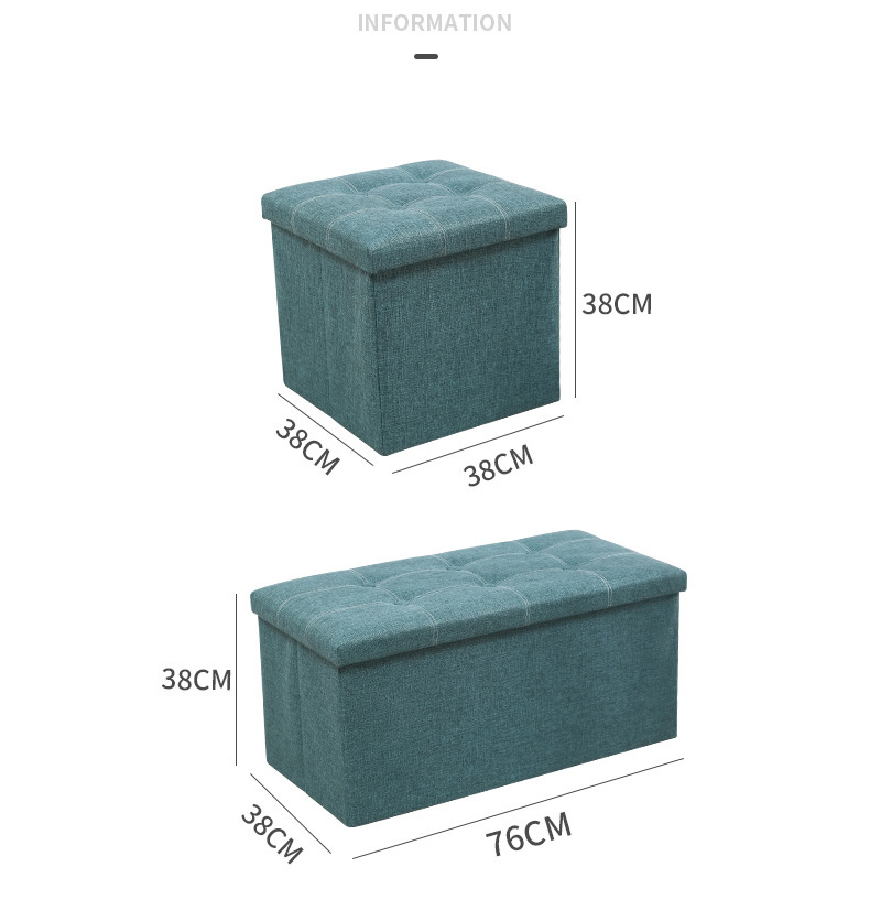 Fabric storage stool storage stool multifunctional can sit and change shoes stool small sofa stool folding storage box home