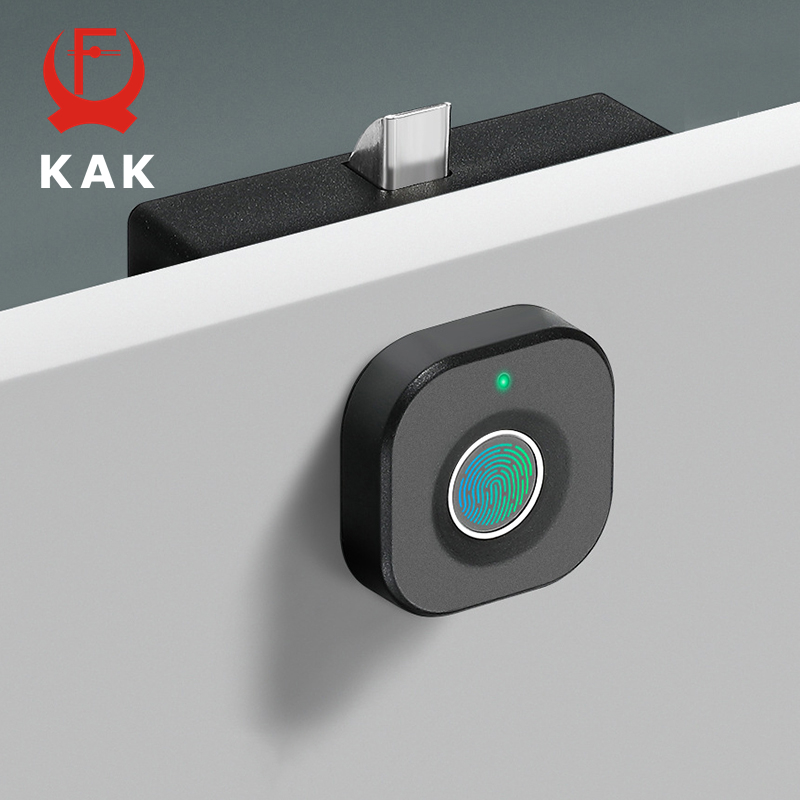 KAK Biometric Fingerprint Lock Black Keyless Lock Smart Drawer