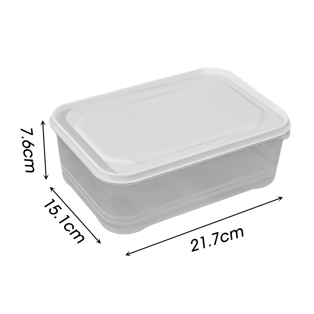 2000ml Refrigerator Frozen Meat Compartment Storage Box Food Grade Vegetable Fruit Container Food Crisper with Lid
