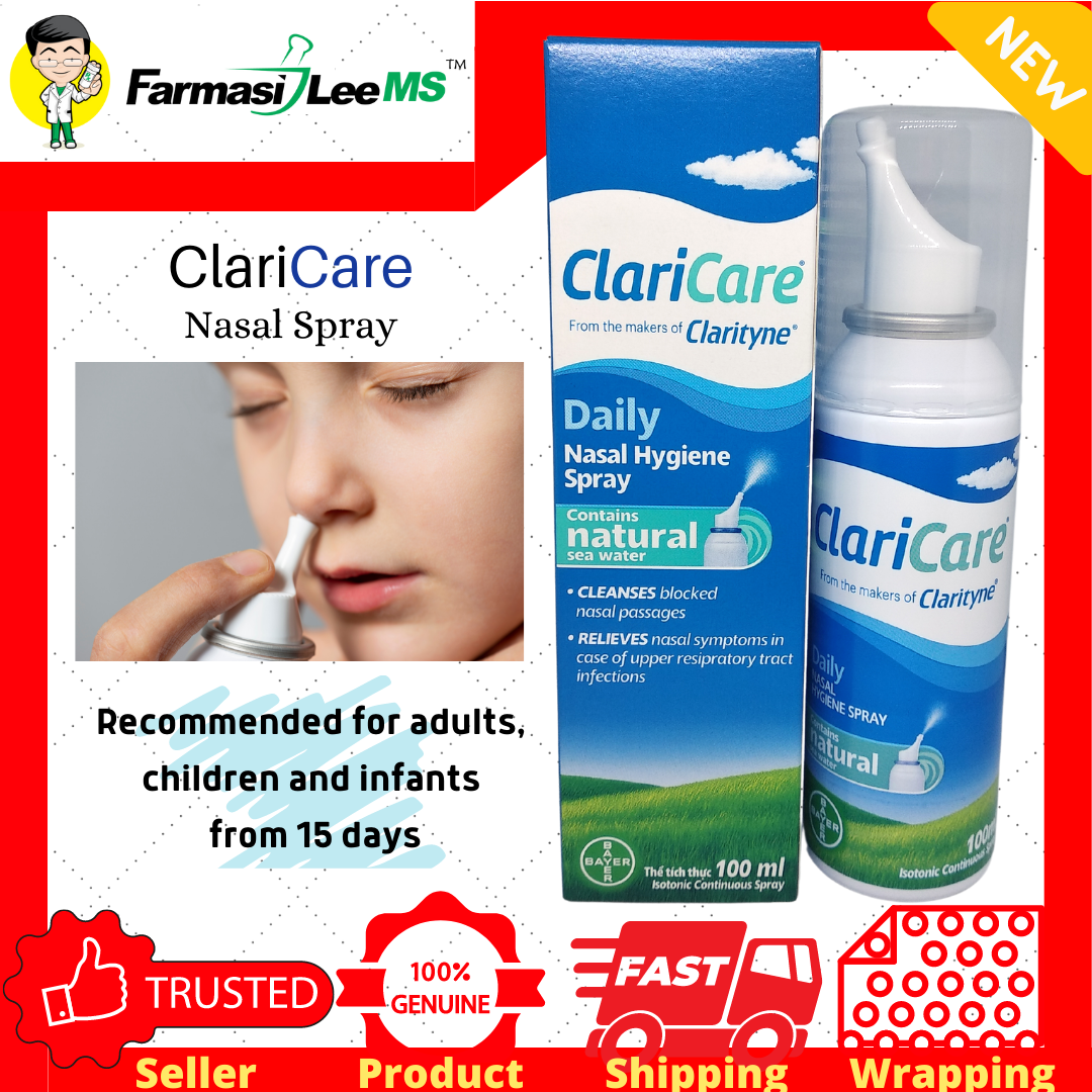 ClariCare Daily Nasal Hygiene Spray 100ml (Exp 11/2025) | Lazada