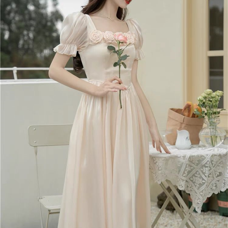 DUOHANZI pháp Đầm Công Chúa Ren Đầm trắng cho phụ nữ