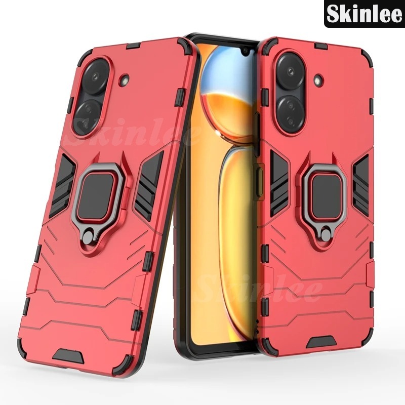 Phone case For Vivo Y18 Y03 Y28S Back cover Shockproof Armor Bumper Stand with Holder Ring Cover casing For VIVO Y28S Y18 Y03 Cover cases.
