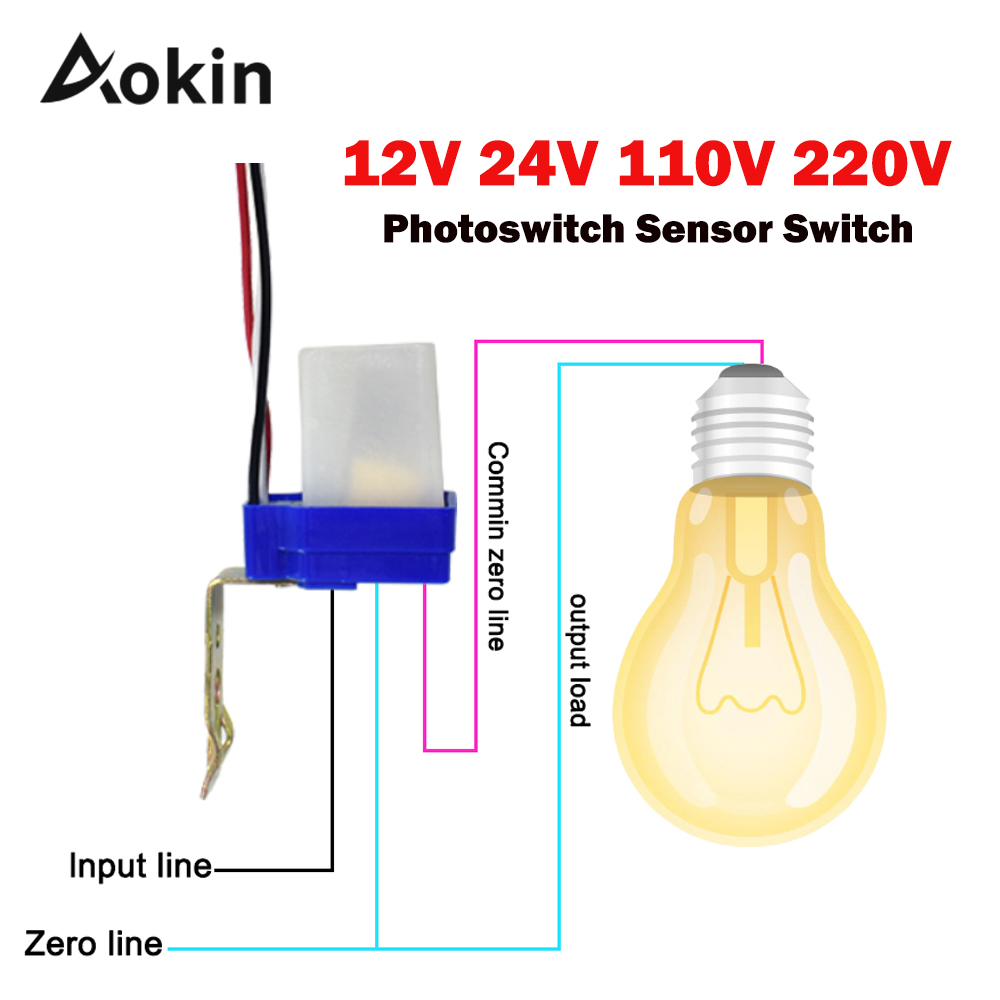 NEW%20%E3%80%90Satisfaction%20guarantee%E3%80%91light%20sensor%20Switch%20Automatic%20Auto%20On%20Off%20Photocell%20street%20Light%20Switch%20DC%2012V%2024V%20AC%20110V%20220V%20Photo%20Control%20Photoswitch%20Sensor%20-%20Image%202