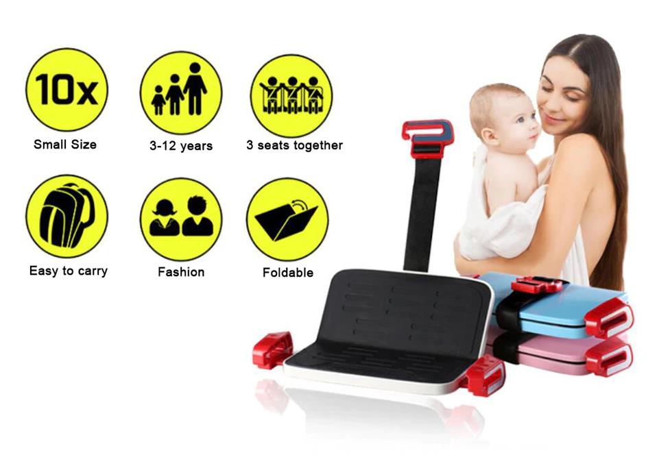 Children booster car Seat foldable pocket baby car seat light weight with ECE 3to 12 Years baby safty car seat booster