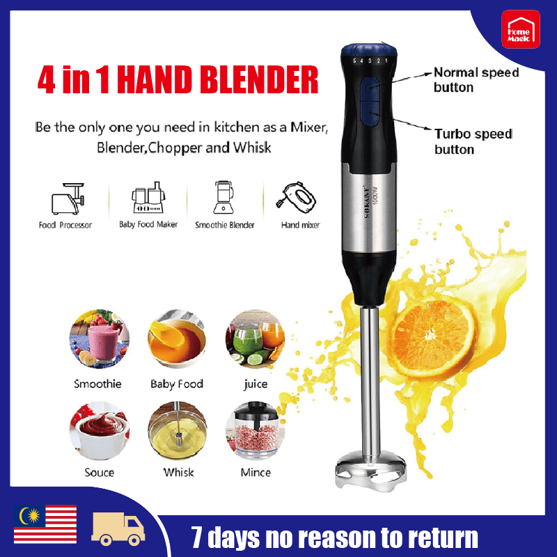 [HomeMagic] SOKANY Electronic MultiFunction Hand Blender. 4 in 1 High