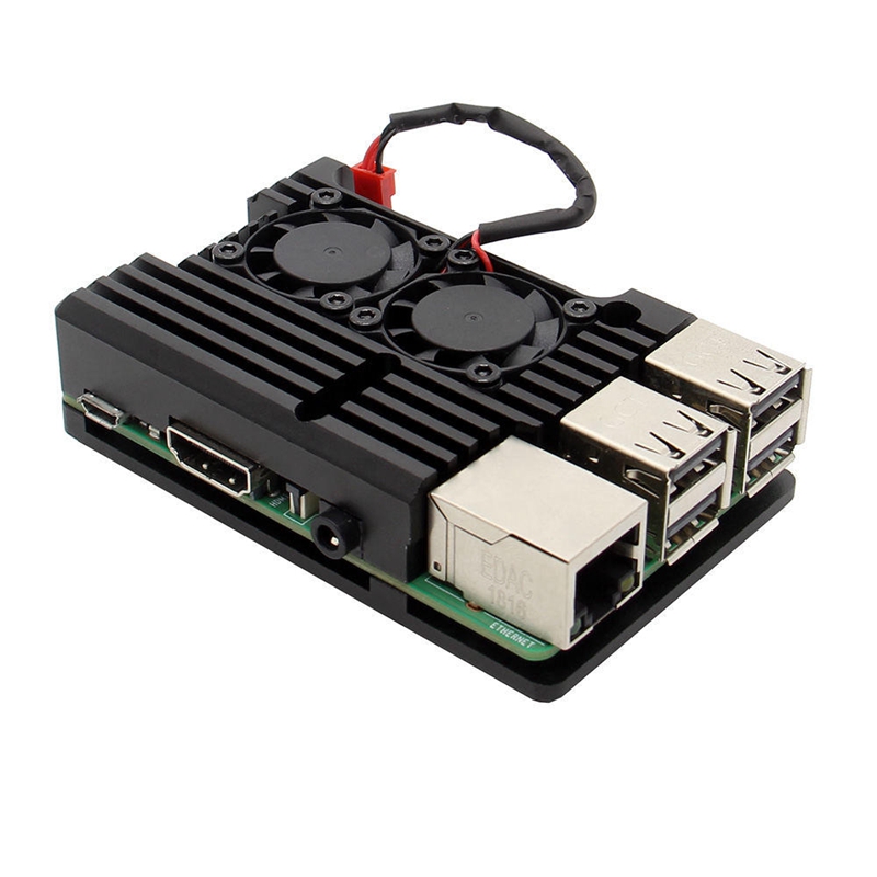 For Raspberry Pi 3B Aluminum Alloy Case, for Raspberry Pi Metal Case with Dual Fan , for Raspberry Pi 3 Model B+(Plus) /3B