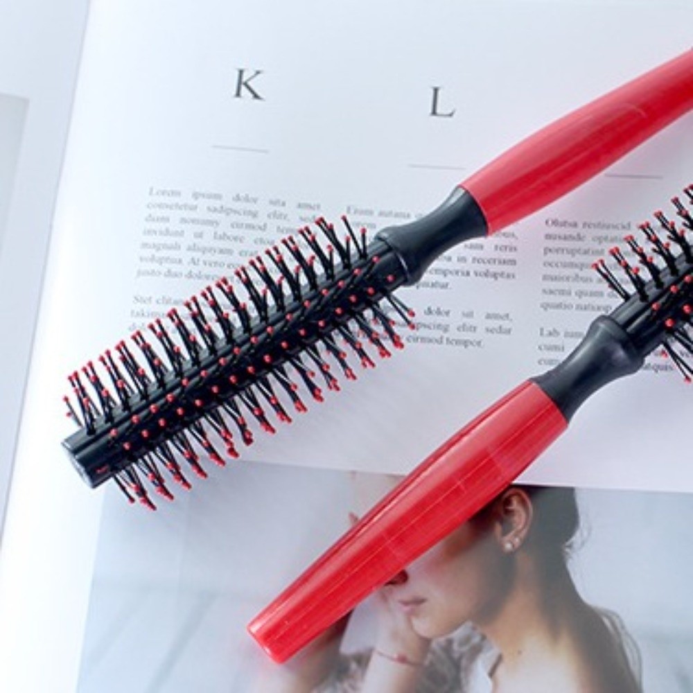 DIY Curly Hair Styling Round Comb Anti-static Hairdressing Roller Comb ...