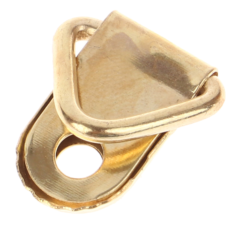 100Pcs Golden Silver Triangle D-Ring Hanging Picture Oil Painting Photo Mirror Frame Wall Hooks Cross Stitch Hook Accessories. 