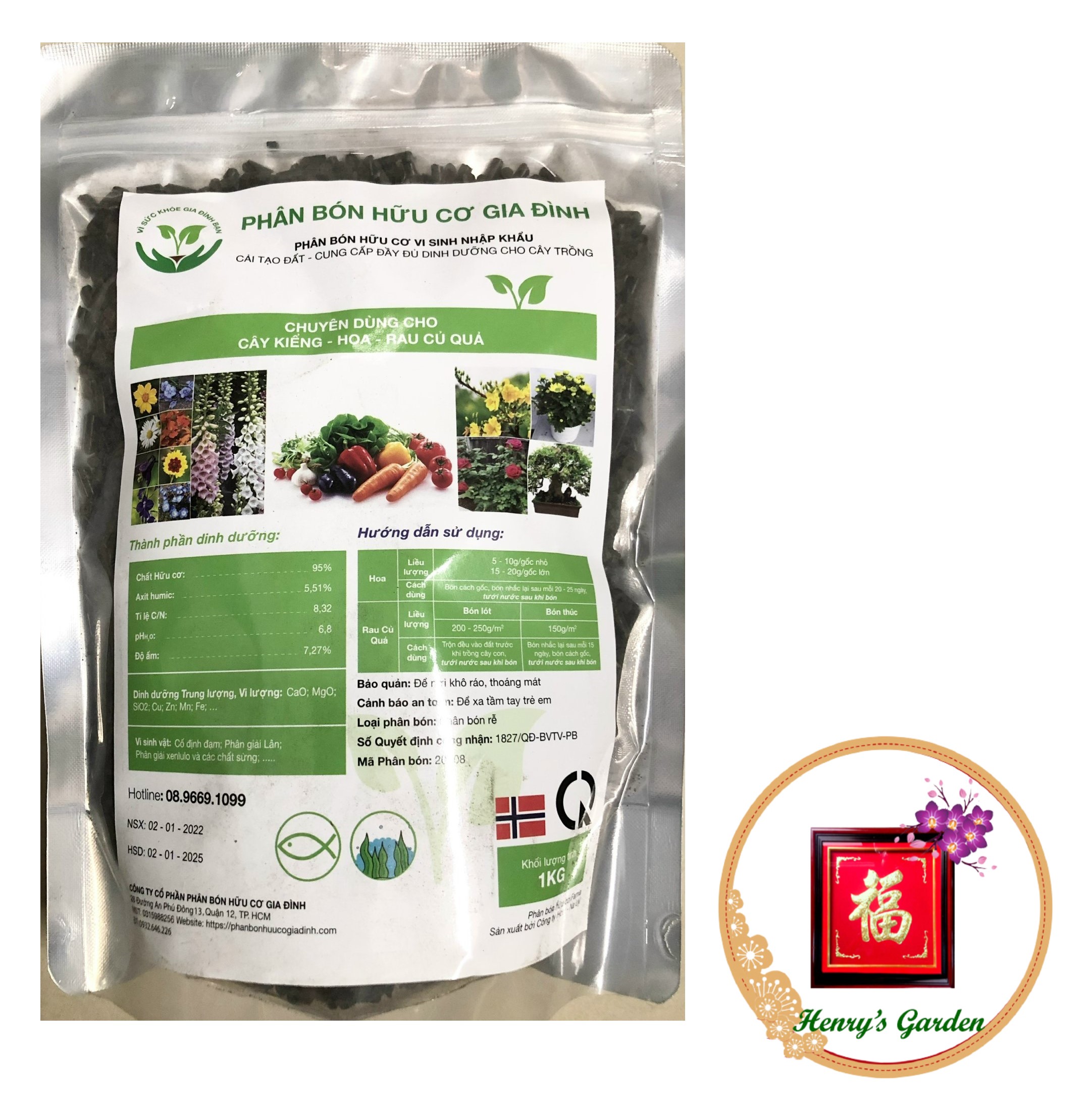 Phân Bón Hữu Cơ Vi Sinh - Cá Hồi - #425A# 1kg
