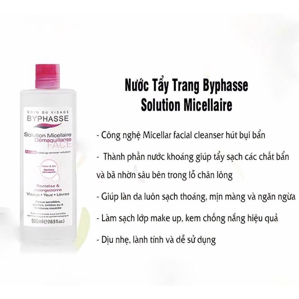 [Chính Hãng] Nước Tẩy Trang Byphasse 500ml