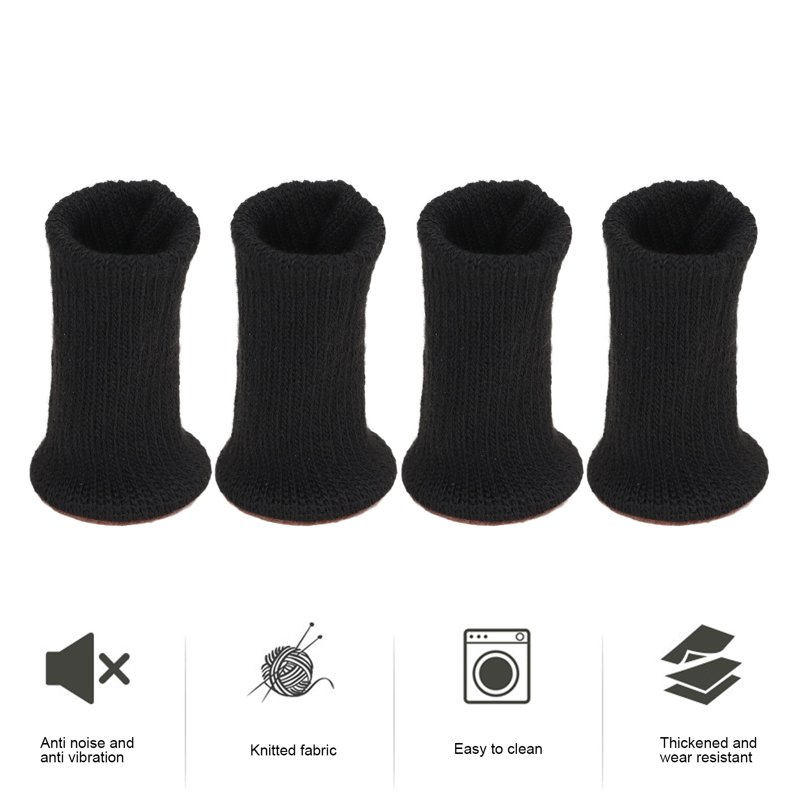 24-Pack Furniture Leg Socks – Coffee Knitted, Double Thickness, High Elasticity – Protect Floors & Reduce Noise 24-Pack Furniture Leg Socks – Coffee Knitted, Double Thickness, High Elasticity – Protect Floors & Reduce Noise