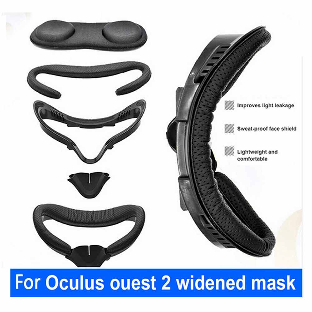 1 Set For Oculus Quest 2 Accessories VR Headset Eye Face Cover Cushion Soft Pads