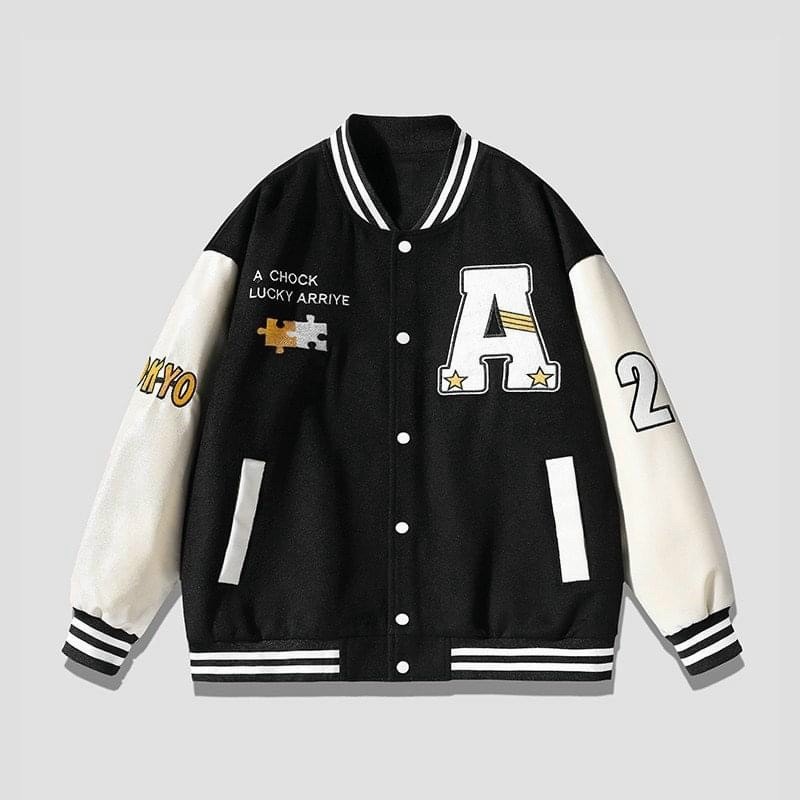 Áo Khoác Varsity Jacket A STUDIO bomber bóng chày basic nam nữ form rộng_TP453