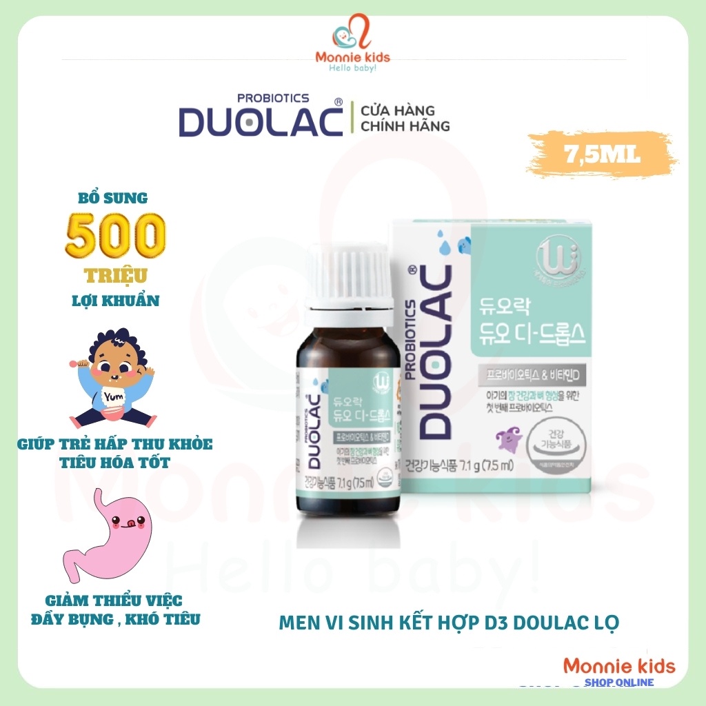 (CHÍNH HÃNG) DUOLAC DROP D3 KẾT HỢP MEN TIÊU HOÁ HÀN QUỐC
