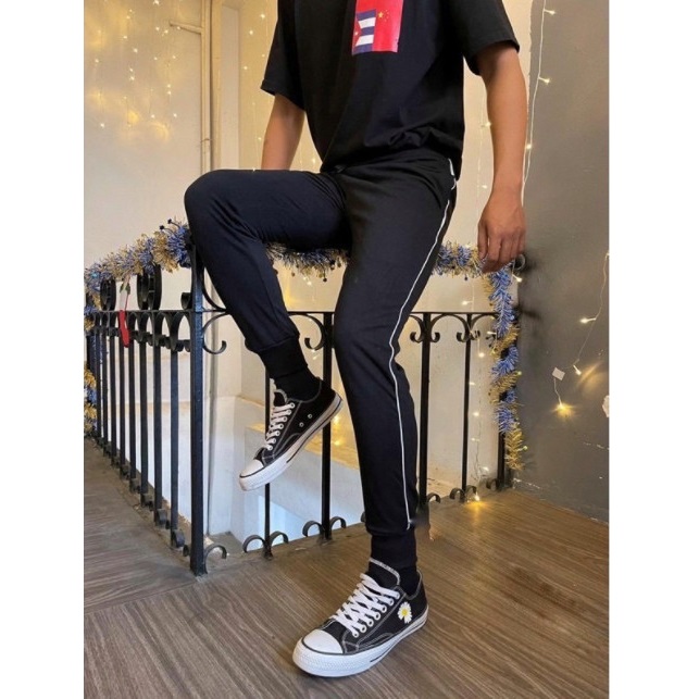 Quần Jogger Nam 1 Sọc Thun POLY Mịn Mát Có BigSize