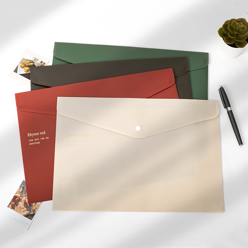 Envelope Folder Storage Bag Retro A4 Large Capacity Paper Clip Storage