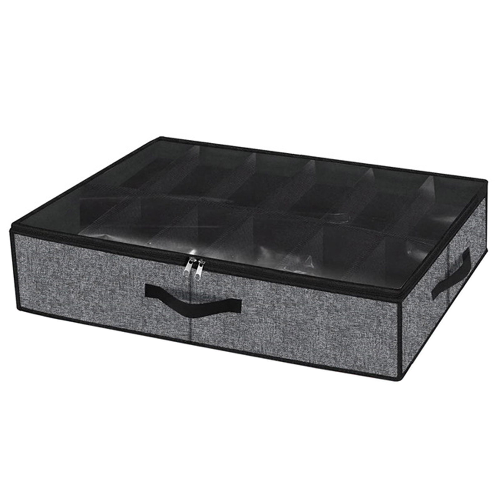 BDZL Bed Bottom Shoe Storage Box Side Handle Shoe Storage Container Space-saving Shoe Storage Box with Clear Dust-proof Cover Ideal Organizer for Home Bedroom