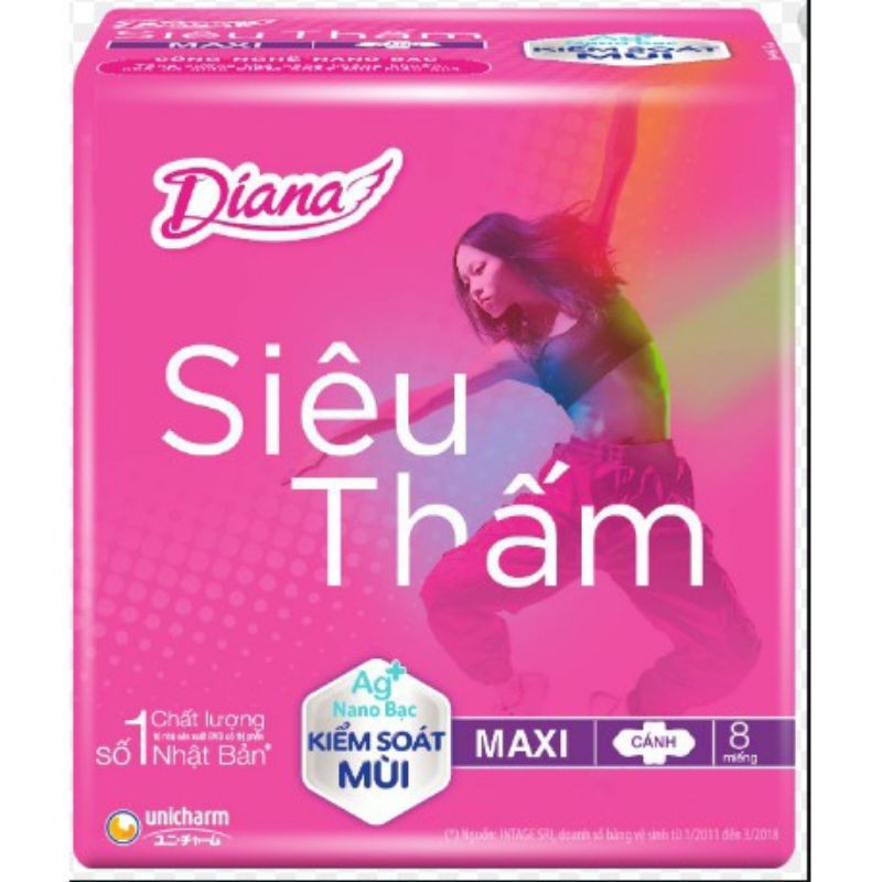 Combo 6 gói băng vệ sinh Diana MAXI CÁNH
