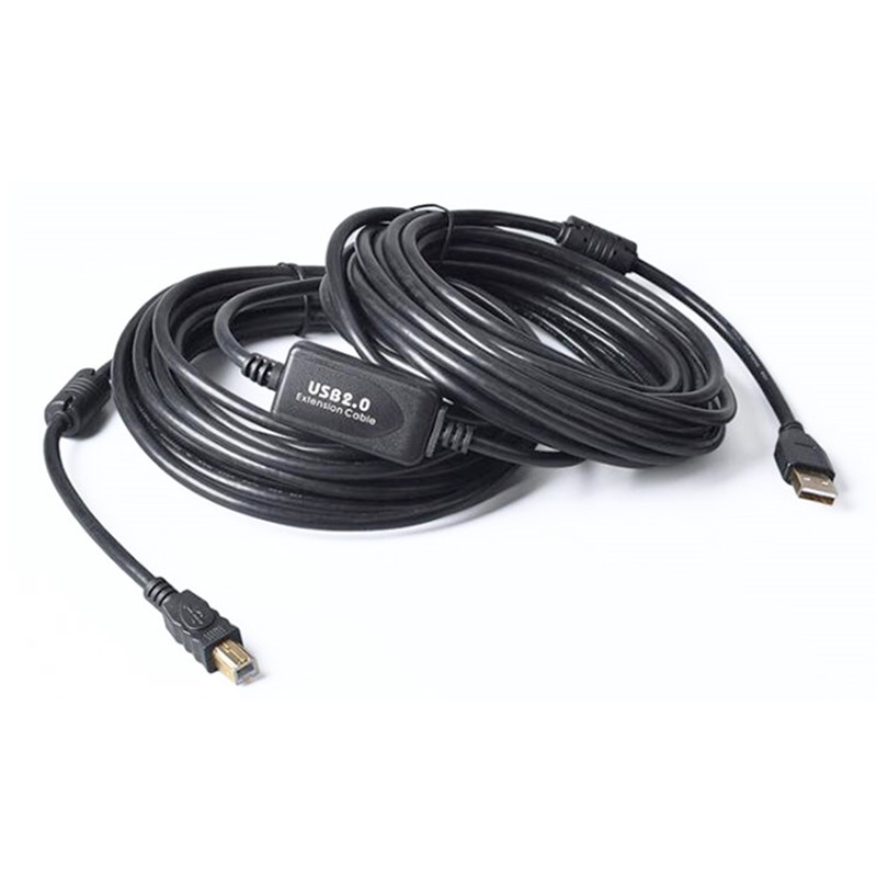 Cáp Nối Dài USB 2.0 Dài 5M 10M 12M 15M 20M 25M 30M Tốc Độ Cao Cáp Dữ Liệu USB B Máy Quét Máy In Với Cáp Khuếch Đại Tín Hiệu