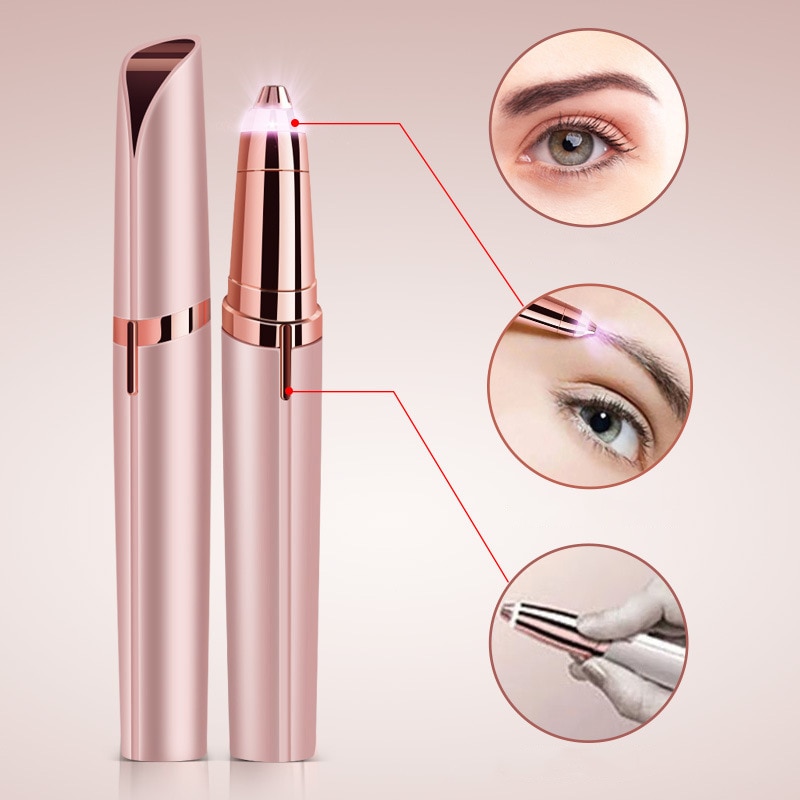 Women Electric Eyebrow Trimmer Security Hair Removal Eye Brow Epilator Mini Shaper Shaver Painless Razor Facial Hair Remover - Nose & Ear Trimmer - AliExpress. 