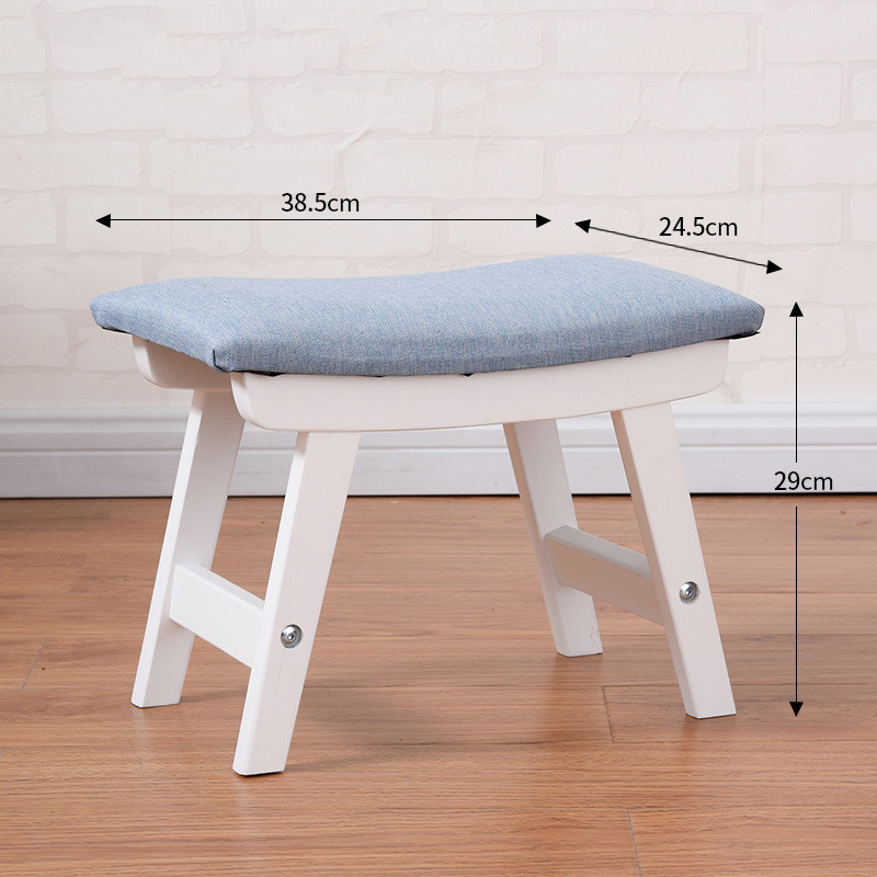NFA Creative bench, simple solid wood shoe changing stool, living room footrest stool, household fabric low stool