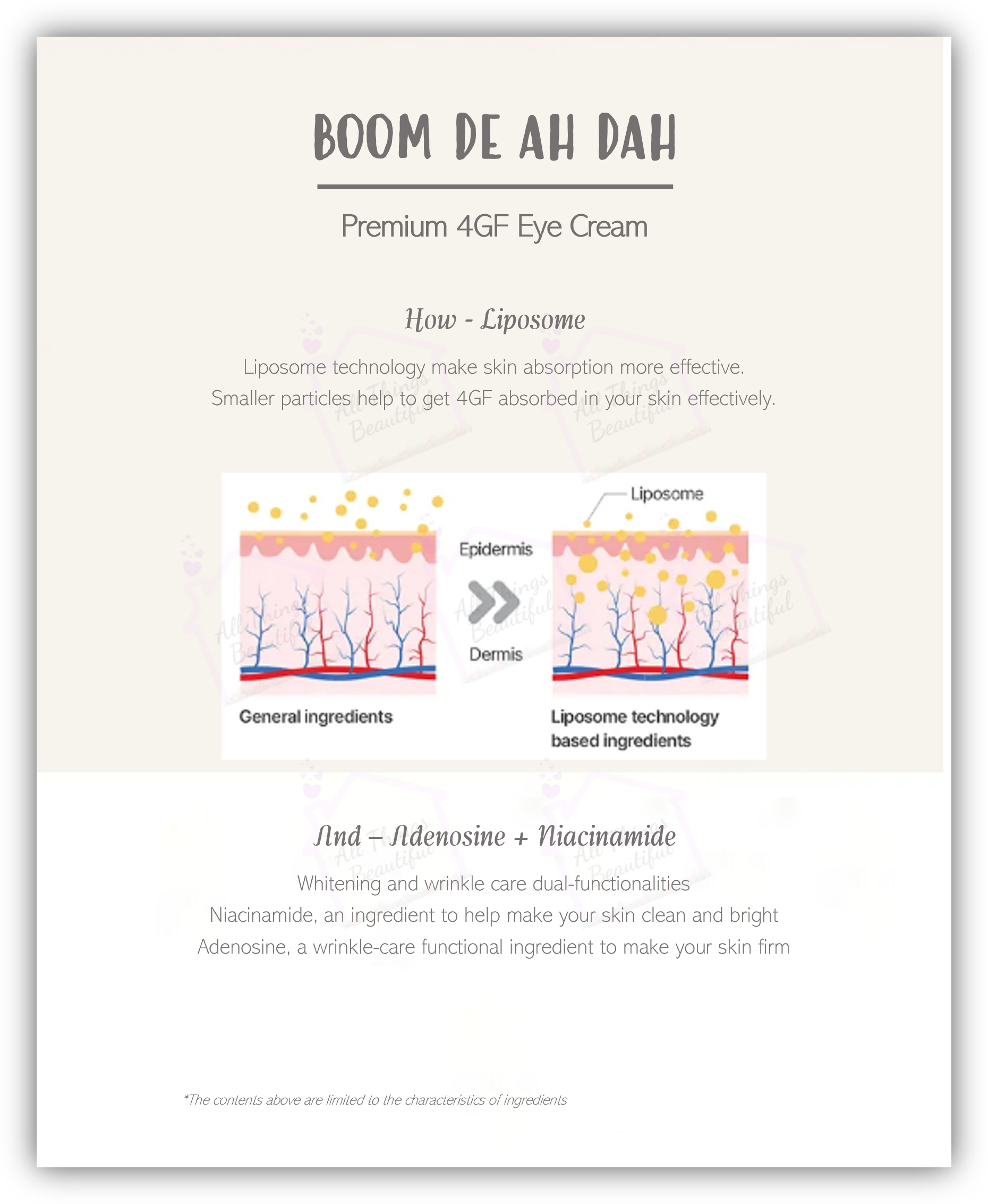 BOOM DE AH DAH PREMIUM 4GF EYE CREAM ×5本 BOOMDEAHDAH Premium 4GF Eye Cream | Hwahae Global