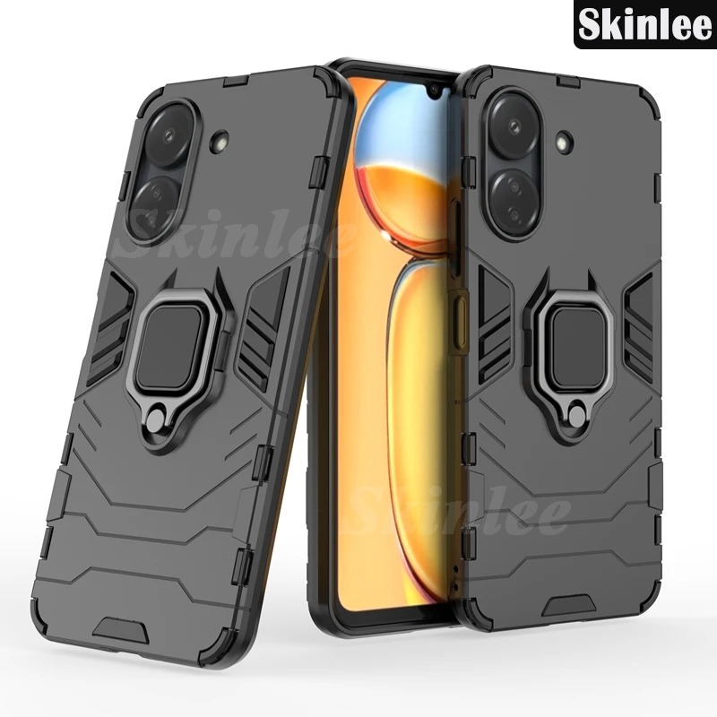 Phone case For Vivo Y18 Y03 Y28S Back cover Shockproof Armor Bumper Stand with Holder Ring Cover casing For VIVO Y28S Y18 Y03 Cover cases.